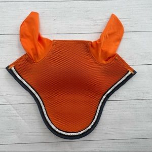 Mesh Horse Bonnet- Orange with White/Black/Navy